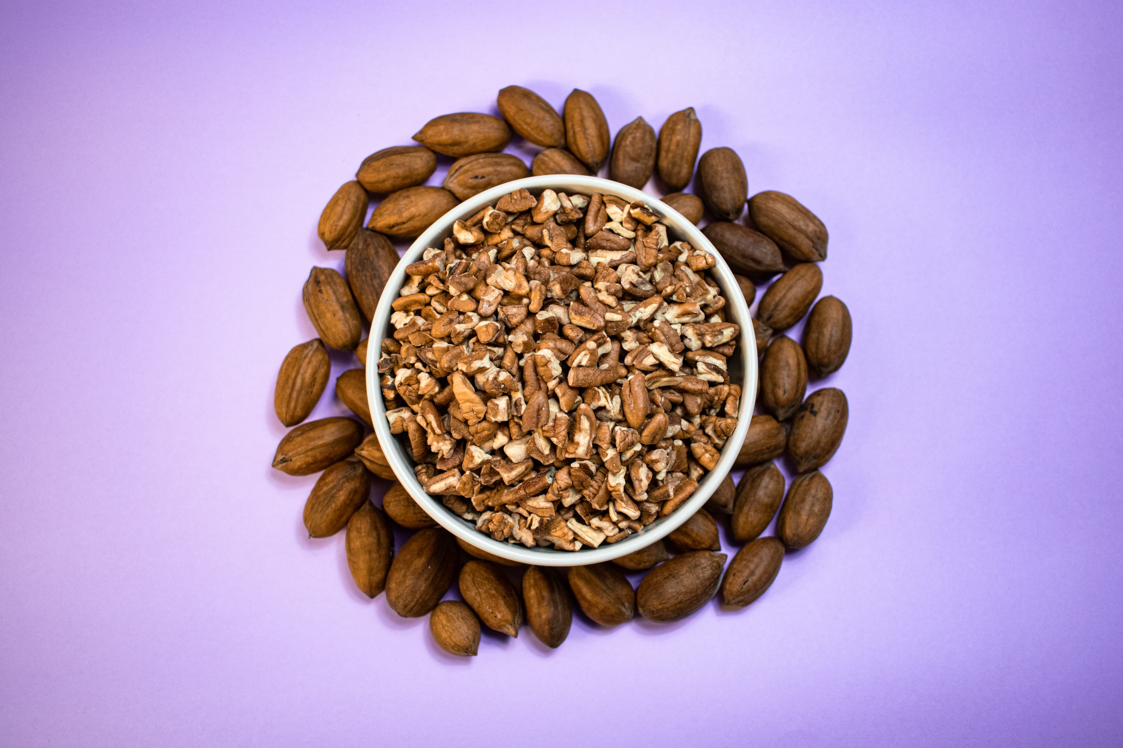 Pecanas a granel con empaque